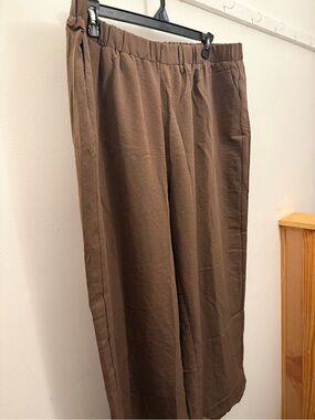 Source Unknown Brown Elastic Waist Chinos
